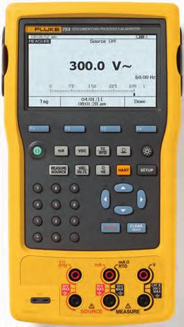 Fluke 753 and 754 Calibrators Calibrate/troubleshoot process control instrumentation Calibrate temperature, pressure, voltage, current, resistance and frequency instruments Built-in procedures for