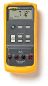 using ohms source function F or C selectable 25 % stepping, auto-step and auto-ramp Ramp and Step Ramp output functions Specialty model Fluke 724 Temperature Calibrator Source/measure TCs, RTDs,