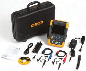 Fluke 190-502 ScopeMeter Handheld Oscilloscope N10140 Accurately capture noise, distortion and other signal characteristics with 500 MHz bandwidth and 5 GS/sec sampling rate.