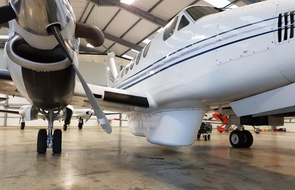 Aircraft integration The sensor is current deployed on a B200 Super King Air (G-IMEA): The