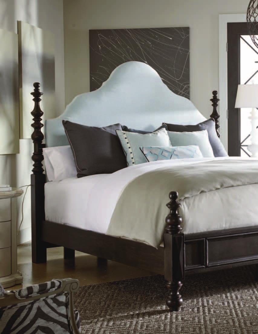 bedroom Shown opposite and below: 910-331 Valentina King Poster Bed Charcoal