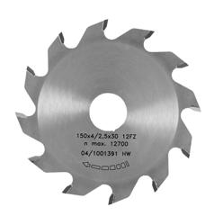 TCT scoring saw blades Material: laminated boards, chip-boards reaching a high quality of cut on bottom side of laminated material Grooving TCT saw blades Material: natural wood, chip-boards,