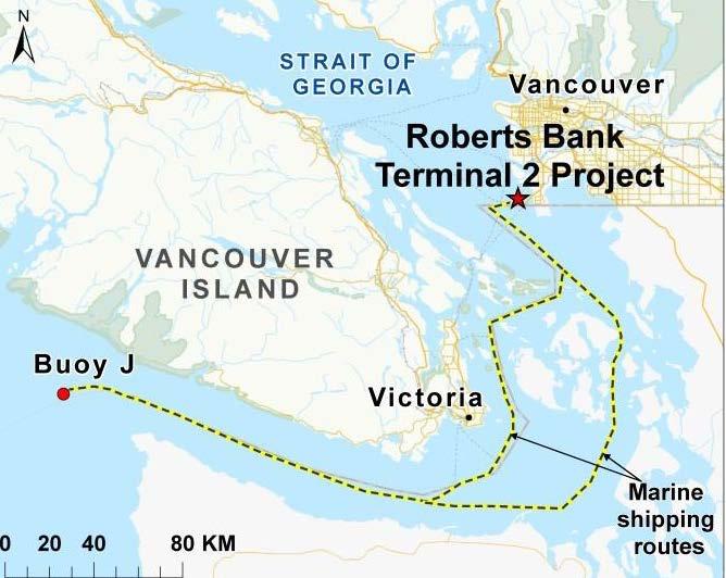Figure 2: Marine Shipping Associated with the Roberts Bank Terminal 2 Project 4.