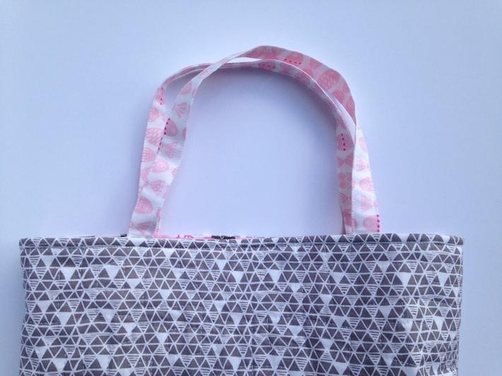 Turn the bag right side out through the hole in the lining, stuffing the lining back inside the quilted bag. Press.
