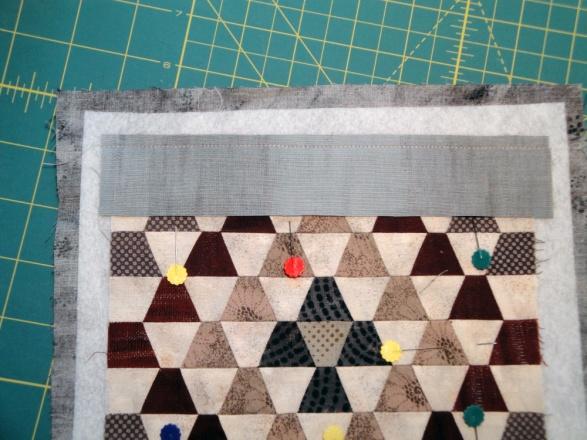 Make a quilt sandwich of the lining, fleece, and foundation. Miniatures in Minutes, Tumbler Pocket Tote Bag, Page 2 of 13 3.