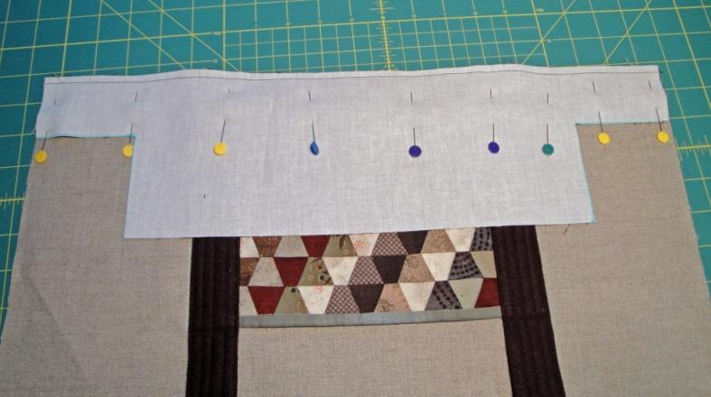 fabric, right sides together, along