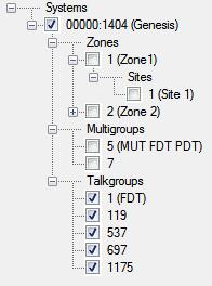 Resource Windows Notice that each node in the Groups Tree contains a check box. For systems, multigroups, zones, sites and groups, the check box indicates if the window for this resource is loaded.