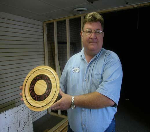 The August demonstration was presented by Brian Becker. He started the demonstration by discussing the various methods of turning platters.