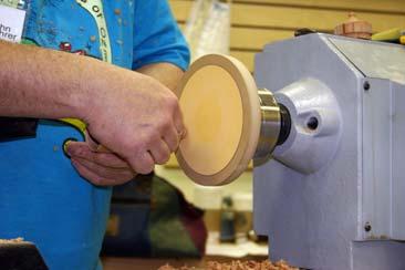 If using a bandsaw you can pull the scoop through the blade from the rear thus always keeping your hands away from the cutting edge of the blade.