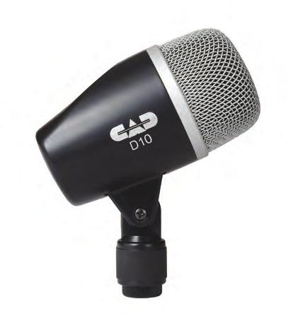 D10 Cardioid Dynamic Kick Drum Microphone Applications: Kick drum Floor toms Guitar cabinets Bass cabinets Description The D10 is a cardioid, moving-coil dynamic microphone specifically designed and