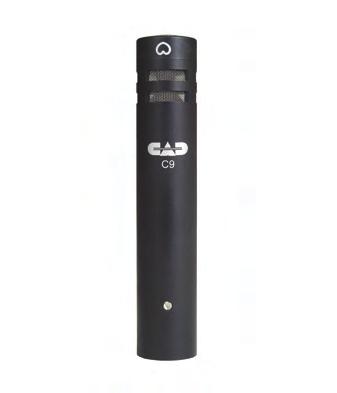C9 Cardioid Condenser Instrument Microphone Applications: Overheads Classical strings Acoustic guitar Folk instruments Description Packaged in a small, rugged, all-metal body, the C9 cardioid