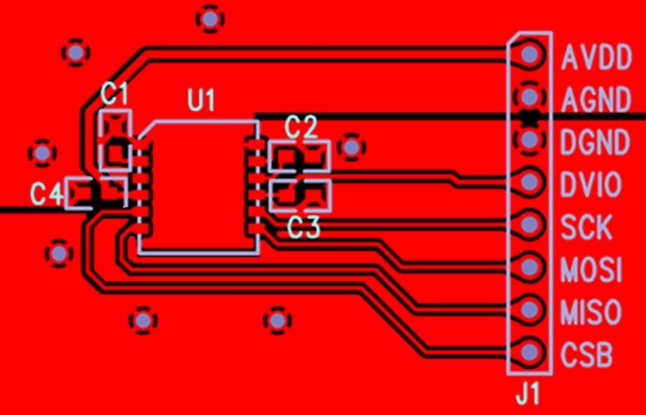 Figure 17. Application PCB layout.