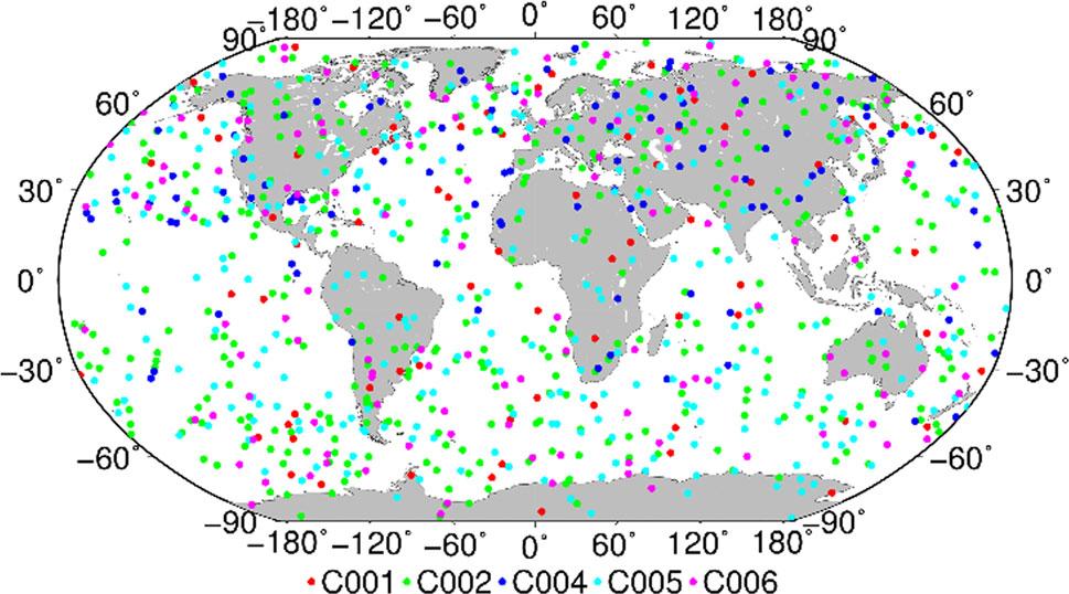 4 Distribution of VTEC data from COSMIC, DoY 121, 2013 COSMIC radio occultation data The COSMIC radio occultation data distribution is shown in Fig. 4.