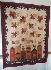 Hometown Harvest Kelly Frazier is the instructor for this 49 x 61 quilt that will definitely make you feel as though the harvest season has already arrived.