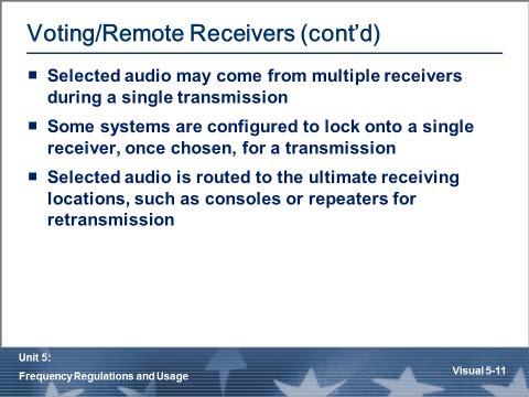 Voting/Remote Receivers (cont d) November 2014 Course