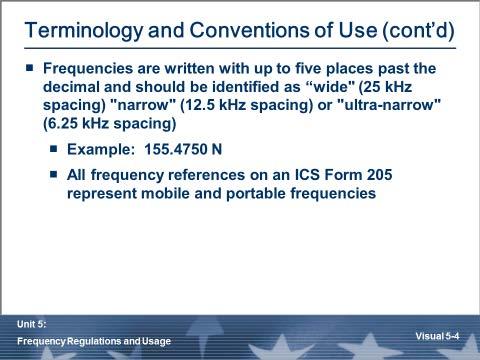 Terminology and Conventions of Use (cont d) Page 5-8 Course