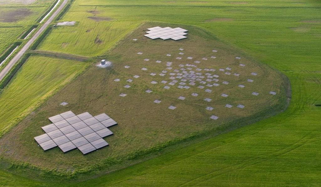 LOFAR campaign April 2016 in collaboration with Stefan Wijnholds and Menno Norden Aerial View of a LOFAR station (The Netherlands) UAV to perform an end-toend system verification LBA inner Three