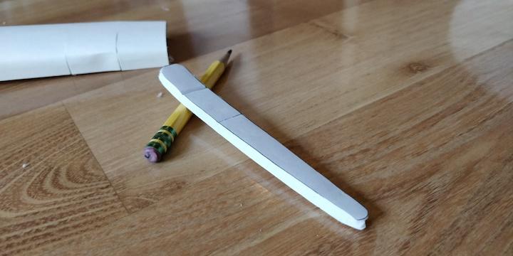 ruler to ensure a clean joint.