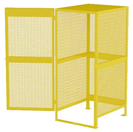 Cylinders, mesh sides, solid top, mesh door Yellow 8W147 CV102 Gas Cylinder
