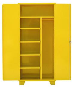 , 34x34x65, 2 doors, 2 shelves Yellow 8EDY8 BM90 Flammable Safety Cabinet, 90 gal., 43x34x65, 2 doors, 2 shelves Yellow 19T256 BM120 Flammable Safety Cabinet,120 Gal.