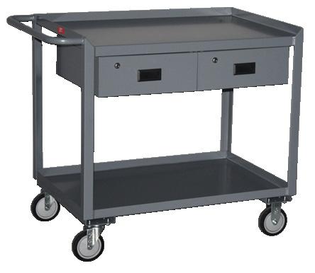 capacity MOBILE TABLES 6NCN3 LB236-P5 Mobile Table, 24x36x30, 1400 lb., 2 shelves Gray 8ZJA1 LB236P5ASB5 Mobile Table, 24x36x30, 1400 lb.