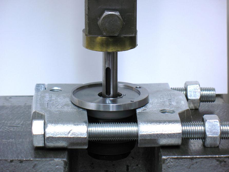 6. Use bearing separator and arbor press