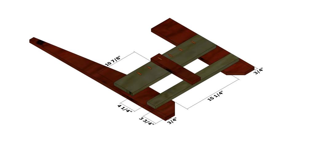 Base Slat Use the layout as a guide for measuring, marking, cutting, and drilling