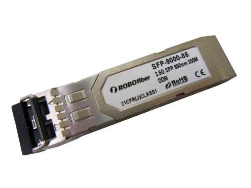 Features SFP-9000-85 155M~2.67Gbps SFP Optical Transceiver, 300m Reach Support 155Mbps to 2.