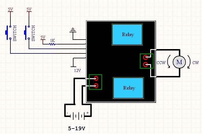 5.3 Connecting to switches (without microcontroller) Typical Application Circuit using switches (no speed control) 5.