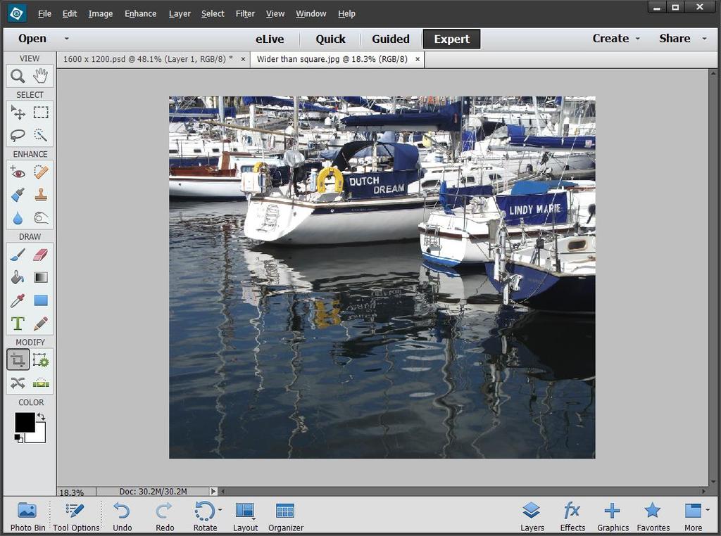 The next image is wider than a square image From the Image menu select Resize and then Image Size.