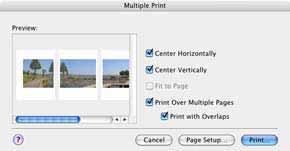 Select an image in the Browser Area for printing. Position setting Sets the overlap for binding. Printing starts. 2.