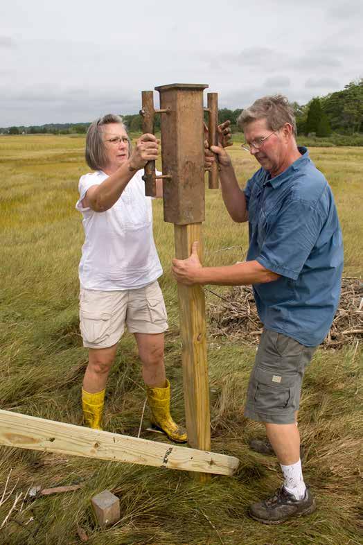 Installation Ground Posts 1. Using a pounder, drive the ground post into the ground until 12-15 inches remain exposed. Keep the post as vertical as possible.
