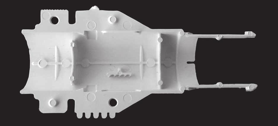 Figure 5 : Component part created by Nypro to test injection molded parts using a PolyJet mold.