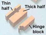 Making a Secret Door Using Mold #96 1. The hinge of the secret door is made from the 3 blocks shown here.