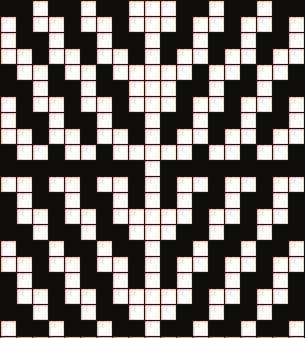 adjacent rows of double blacks.