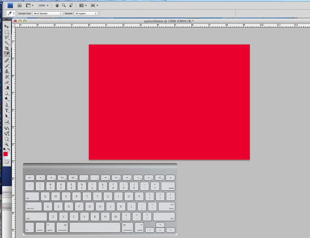 Filling color by using the keyboard> Filling a layer entirely with a color 1.