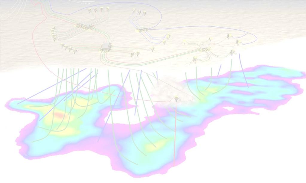 Subsurface Modelling One of the first priorities is to have a digital twin simulation model of the subsurface with all reservoir inputs (water and gas injection wells) and outputs (production wells)