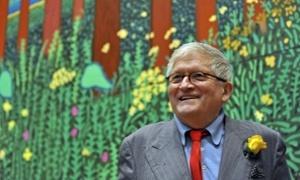 David Hockney pictured at his Royal Academy show A Bigger Picture in 2012.