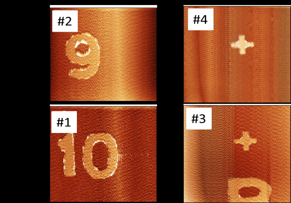 Figure 31 The two AFM images #1 and #2, resp.