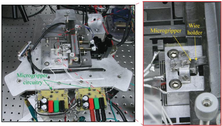 116 Figure 5.10: Experimental setup for demonstrating the multifunctional probe s gripping ability.