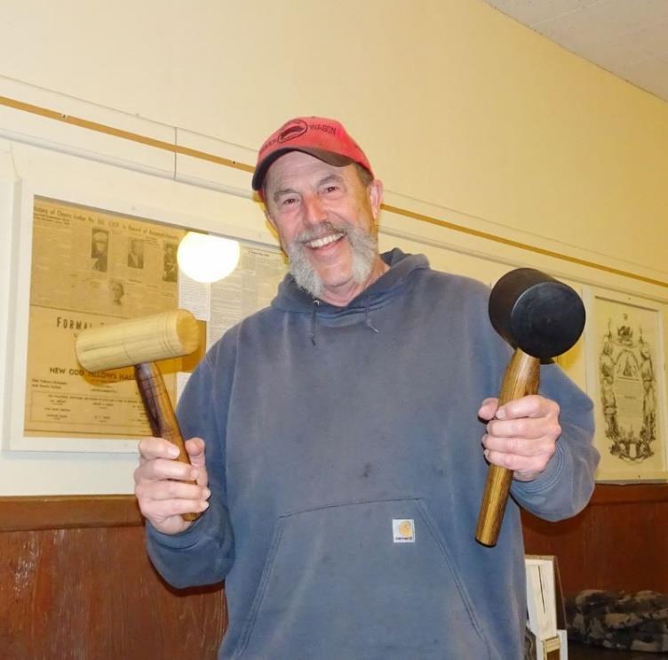 Doug Brown brought in his mallets as he was away last