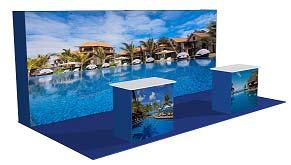 Header graphic size 2440mm x 380mm 10x20 Fabric Booth Rental Display Discount 66559 FX22 10' x 20' 4303.