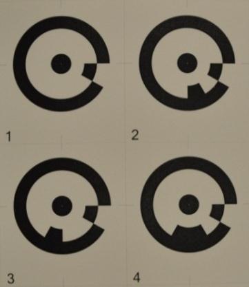 It is suggested to print the final targets on cardstock to prevent bending of the target as
