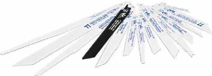 Reciprocating Blades Bi-metal blades last up to ten times longer than carbon steel blades Flexible spring-back provides long blade life Super-hard, high speed steel teeth for a sharp, long-lasting