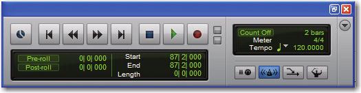 6 Click the Metronome Click button so it s highlighted blue.