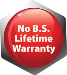 Warranty All AutoSPLITTER models are covered by the FASTORQ NO B.S. Lifetime Guarantee Program. It s as simple as the name implies: any product covered by our No B.S. Lifetime Guarantee is covered for life.