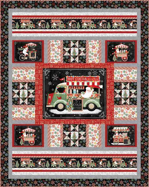 A Free Project Sheet NOT FOR RESALE Yuletide Cheer QULT 1 Featuring fabrics from the Yuletide Cheer collection by Laura Stone for Fabric Requirements (A) 4722P-98... 1 panel () 4730-88.