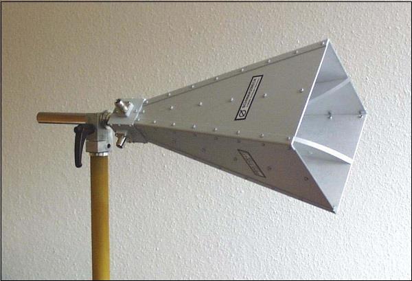 The above image shows the model of a horn antenna. The flaring of the horn is clearly shown. There are several horn configurations out of which, three configurations are most commonly used.