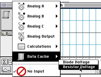 AC/DC Electronics Laboratory 012-05892C ➃ Click the Add Plot menu button ( Cache, Resistor Voltage from the Add Plot menu.