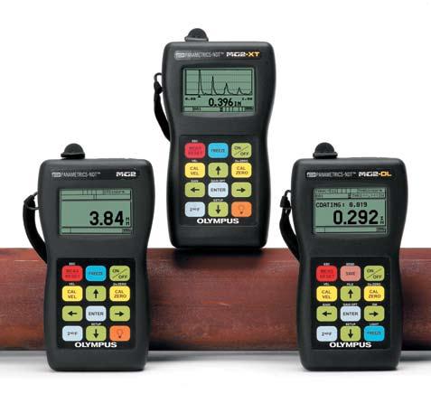 MG2, MG2-XT, and These small affordable ultrasonic thickness gages are primarily designed for inspectors and maintenance engineers responsible for measuring the remaining thickness of internally